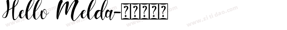 Hello Melda字体转换
